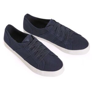 CLOUDWALKERS WIDE FIT Size 8EEE Navy Elastic Lace Trainer (SH05)